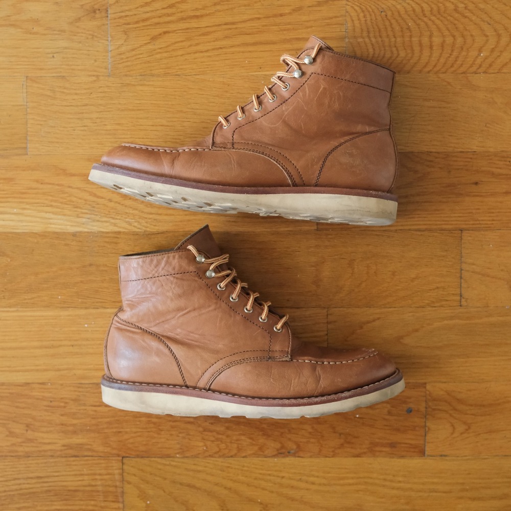 Thursday Boot Co Diplomat Men Brown Leather Moc Toe Vibram Sole 10.5 Work Style